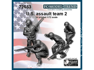 FC MODEL TREND figurines résine 72553 Equipe d'assaut U.S. 2 1/72