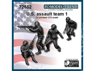 FC MODEL TREND figurines résine 72552 Equipe d'assaut U.S. 1 WWII 1/72