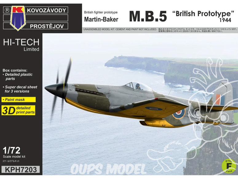 KP Model kit avion KPH7203 HI-Tech Martin-Baker M.B.5 “British Prototype” 1944 1/72