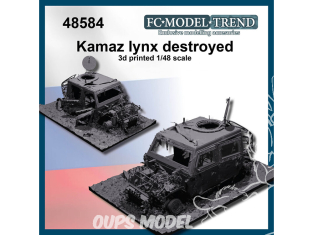 FC MODEL TREND maquette résine 48584 Epave Kamaz Lynx 1/48