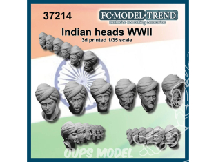 FC MODEL TREND accessoire résine 37214 Têtes Indiennes WWII 1/35