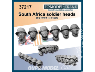 FC MODEL TREND accessoire résine 37217 Têtes Soldats Afrique du Sud WWII 1/35