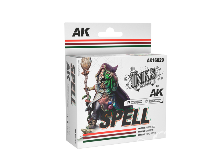 Ak interactive peinture acrylique ak16029 ENCRE SET SPELL 3x30ml