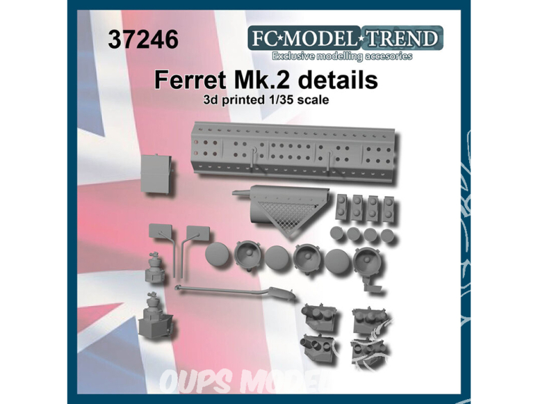 FC MODEL TREND accessoire résine 37246 Set de détails Ferret Mk.2 1/35