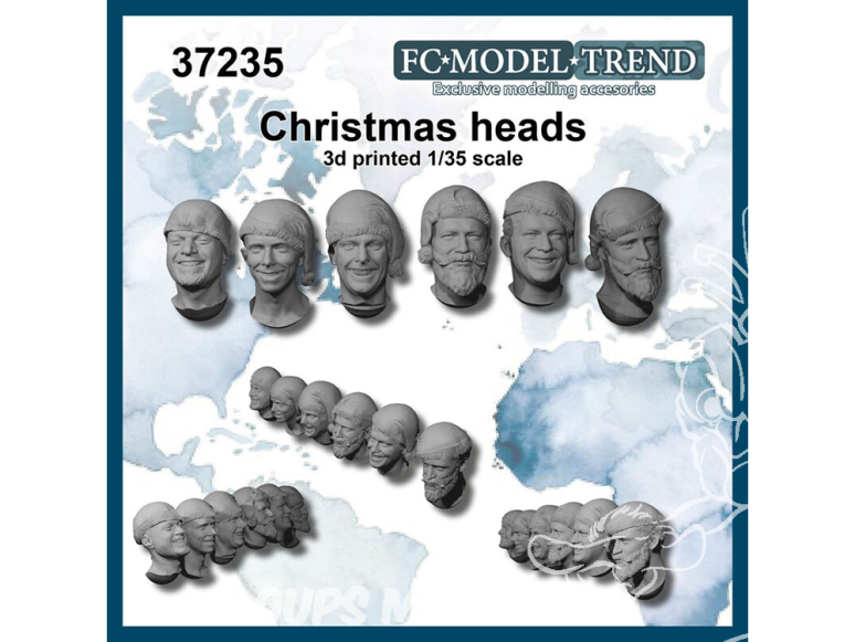 FC MODEL TREND accessoire résine 37235 Têtes de Noël 1/35