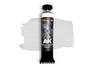 AK GOUACHE AKG01 Blanc comme neige 20ml