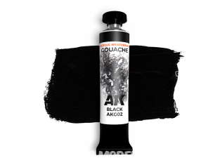 AK GOUACHE AKG02 Noir 20ml