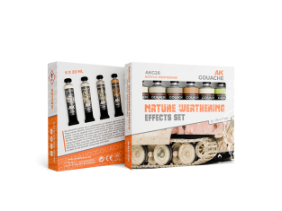 AK GOUACHE AKG26 NATURE WEATHERING EFFECTS SET 6x20ml