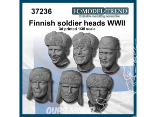 FC MODEL TREND accessoire résine 37236 Têtes soldats Finlandais WWII 1/35