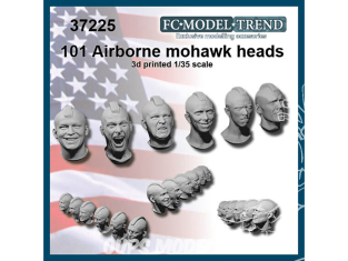 FC MODEL TREND accessoire résine 37225 Têtes Mohawk 101st Airborne 1/35