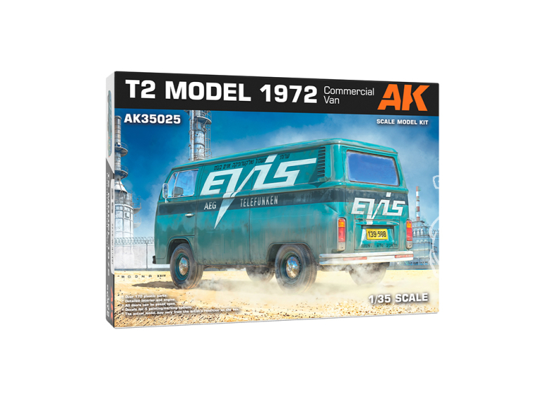 AK maquette 35025 FOURGON COMMERCIAL MODÈLE T2 1972 1/35