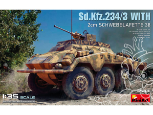 Mini Art maquette militaire 35431 Sd.Kfz.234/3 AVEC 2cm SCHWEBELAFETTE 38 1/35