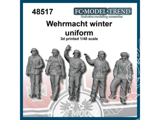 FC MODEL TREND figurine résine 48517 Wehrmacht en uniforme hiver 1/48