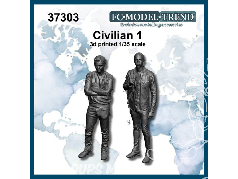 FC MODEL TREND figurine résine 37303 Civils 1 1/35