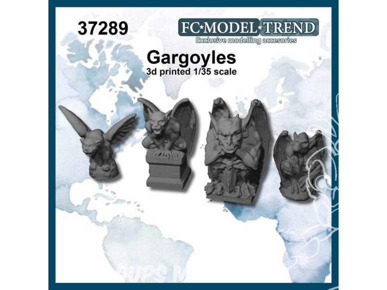 FC MODEL TREND accessoire résine 37289 Gargouilles 1/35