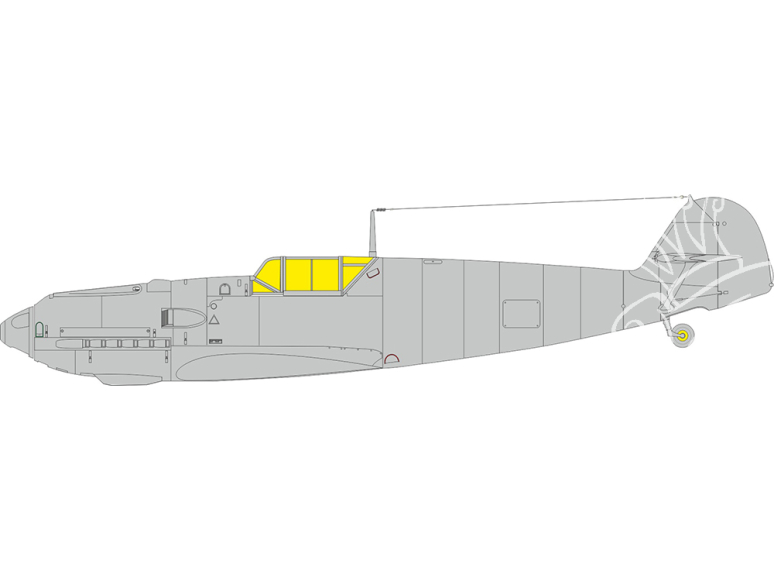 Eduard Express Mask JX329 Messerschmitt Bf 109E TFace Eduard 1/32