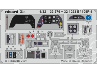 Eduard photodécoupe avion 33376 Zoom amélioration Messerschmitt Bf 109F-4 Hobby 2000 / Hasegawa 1/32