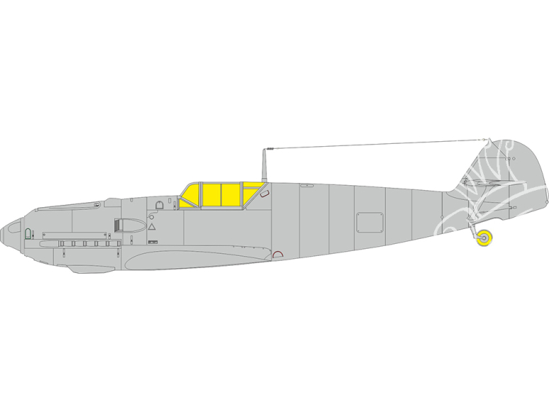 Eduard Express Mask JX330 Messerschmitt Bf 109F-2 Hobby 2000 / Hasegawa 1/32