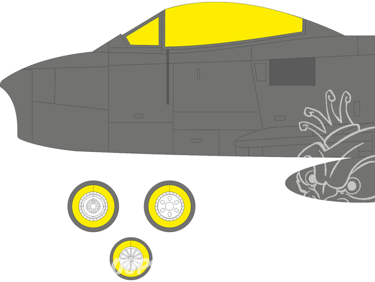 Eduard Express Mask EX1090 F-86F-25/30 Airfix 1/48