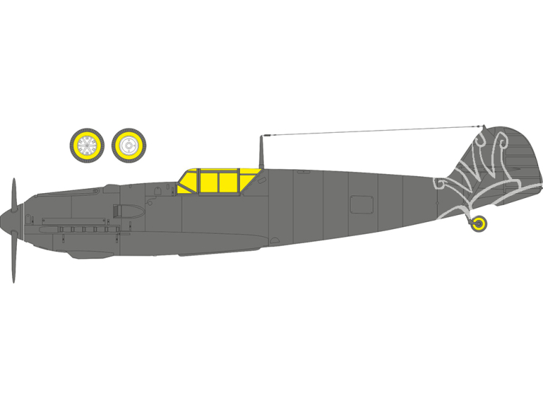 Eduard Express Mask EX1092 Messerschmitt Bf 109E-3 Hobby Boss 1/48