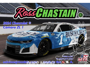 JR Models maquette voiture THC2024RCP Ross Chastain N°1 2024 Busch Light Scheme 1/24