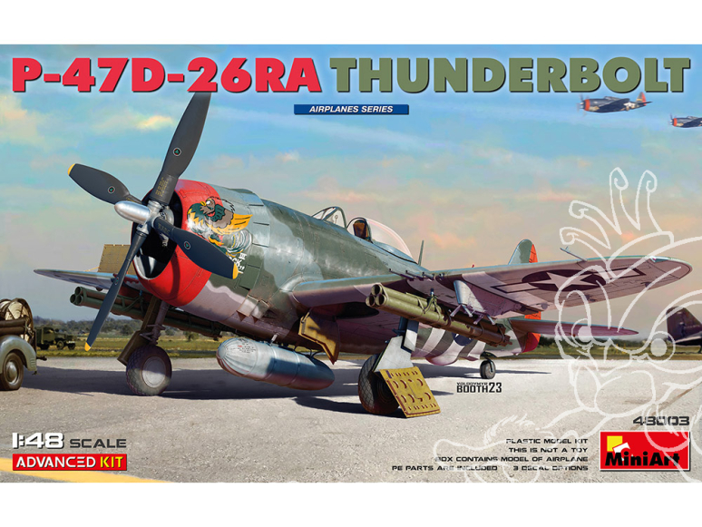 Mini Art maquette avion 48003 P-47D-26RA THUNDERBOLT ADVANCED KIT 1/48