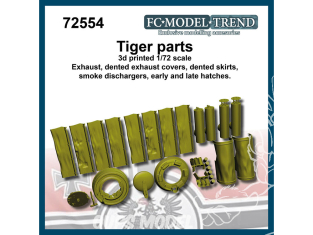 FC MODEL TREND accessoire résine 72554 Pièces Tigre 1/72