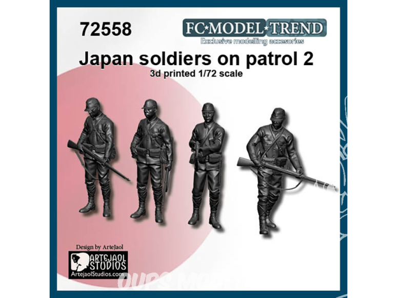 FC MODEL TREND figurines résine 72558 Soldats Japonais en patrouille 2 WWII 1/72