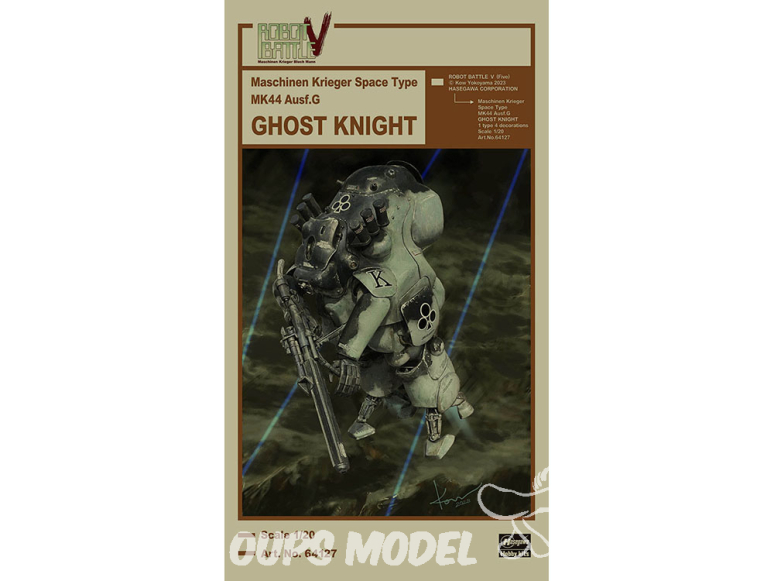 Hasegawa maquette 64127 Robot Battle V (Five) Combinaison de combat à armure lourde pour Space MK44G Type Ghost Knight 1/20