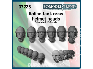 FC MODEL TREND accessoire résine 37228 Têtes Italiennes avec casques WWII 1/35