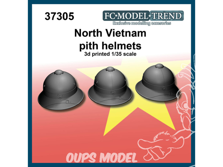 FC MODEL TREND accessoire résine 37305 Casques Pith Nord Vietnam 1/35