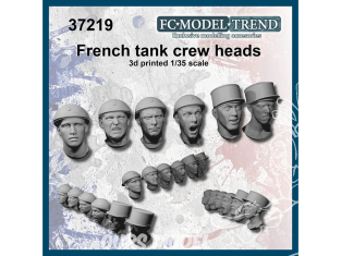 FC MODEL TREND accessoire résine 37219 Têtes Equipage de char Français WWII 1/35