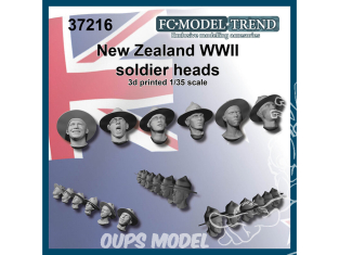 FC MODEL TREND accessoire résine 37216 Têtes soldats Néo zélandais WWII 1/35