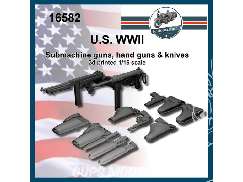 FC MODEL TREND accessoire résine 16582 Armement US WWII 1/16