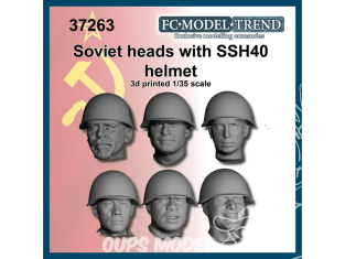 FC MODEL TREND accessoire résine 37263 Têtes Soviétiques avec casque SSH40 WWII 1/35