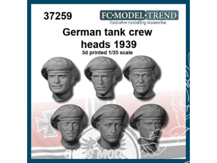 FC MODEL TREND accessoire résine 37259 Têtes Equipage de char Allemand 1939 1/35