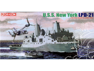 DRAGON maquette bateau 7110 U.S.S. New York LPD-21 1/700