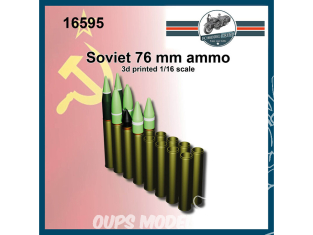 FC MODEL TREND accessoire résine 16595 Munitions Soviétiques 76mm 1/16