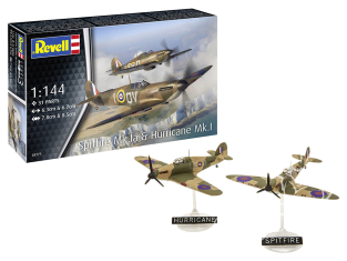 Revell maquette avion 03771 Supermarine Spitfire Mk.Ia - Hawker Hurricane Mk. 1/144