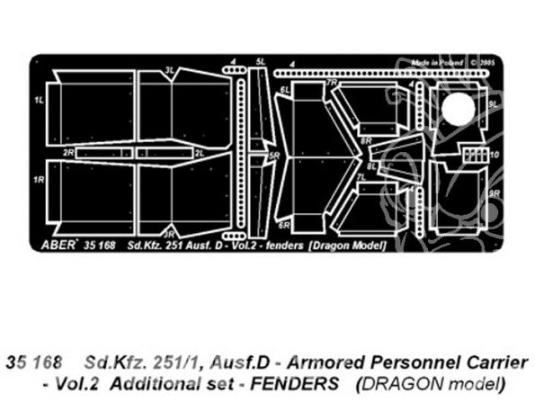 Aber 35168 Armored Personnel Carrier Sd.Kfz.251/1 Ausf.D 1/35