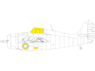 Eduard Express Mask EX1094 F4F-4 Wildcat Academy 1/48