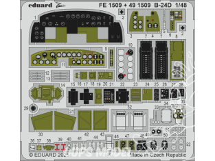 EDUARD photodecoupe avion FE1509 Zoom amélioration B-24D Hobby Boss 1/48