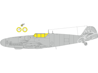 Eduard Express Mask CX687 Messerschmitt Bf 109G-6 Verrière classique Eduard 1/72