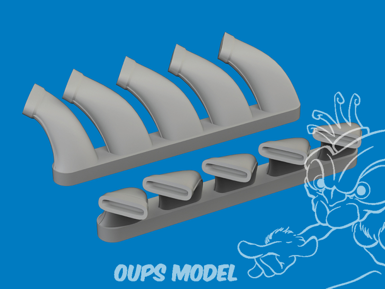 Eduard kit d'amelioration brassin Print 672404 Echappements Mosquito Tamiya 1/72