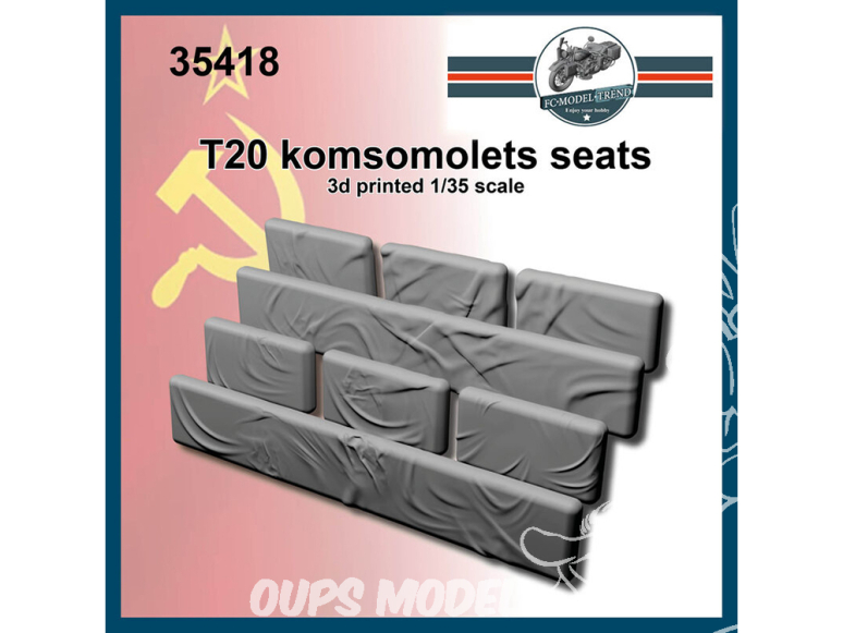 FC MODEL TREND accessoire résine 35418 Sièges T20 Komsomolets 1/35