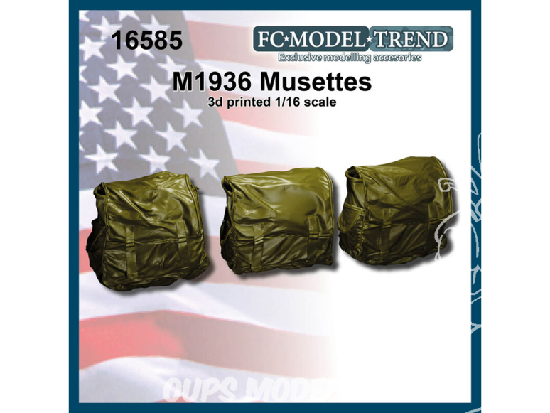 FC MODEL TREND accessoire résine 16585 Musettes M1936 1/16