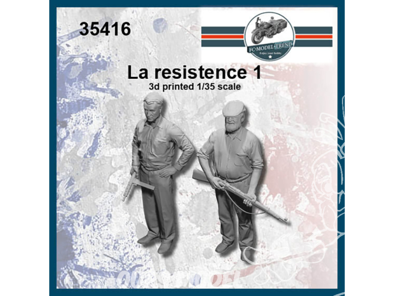 FC MODEL TREND figurine résine 35416 La resistance Set 1 1/35