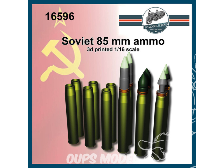 FC MODEL TREND accessoire résine 16596 Munitions Soviétiques 85mm 1/16