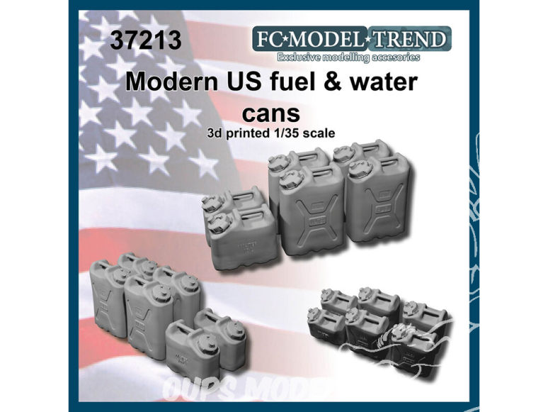 FC MODEL TREND accessoire résine 37213 Bidons d'essence et d'eau US moderne 1/35