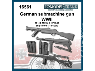 FC MODEL TREND accessoire résine 16561 Mitraillettes Allemandes WWII 1/16